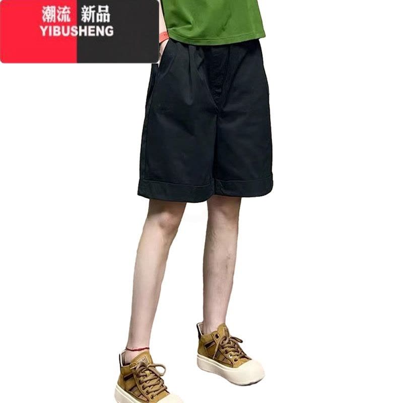 YIBUSHENG短裤女季2024新款小个子宽松休闲裤薄款高腰五分裤阔腿裤子图片