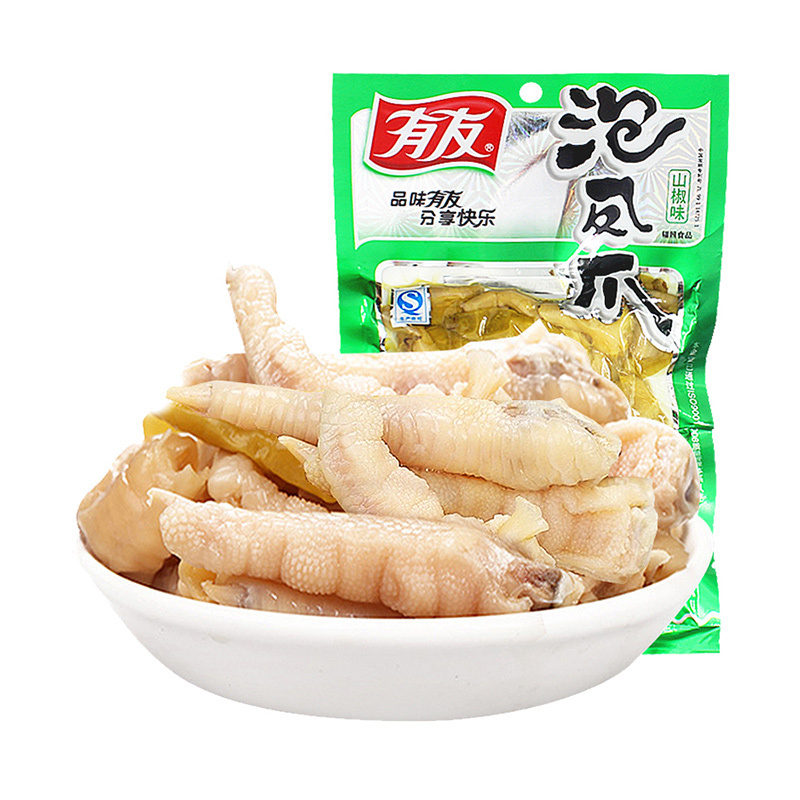 有友 泡凤爪鸡爪山椒味160g袋装正宗重庆味道 特产零食小吃休闲食品