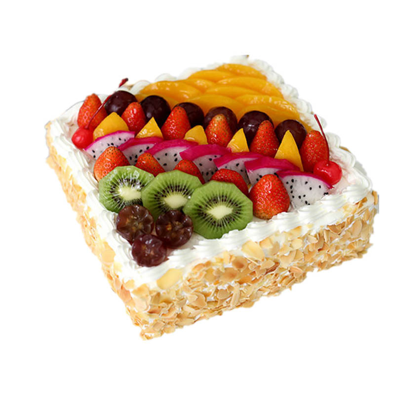 臻香滋14寸方形水果生日蛋糕全国同城配送广州上海苏州南京杭州新鲜现