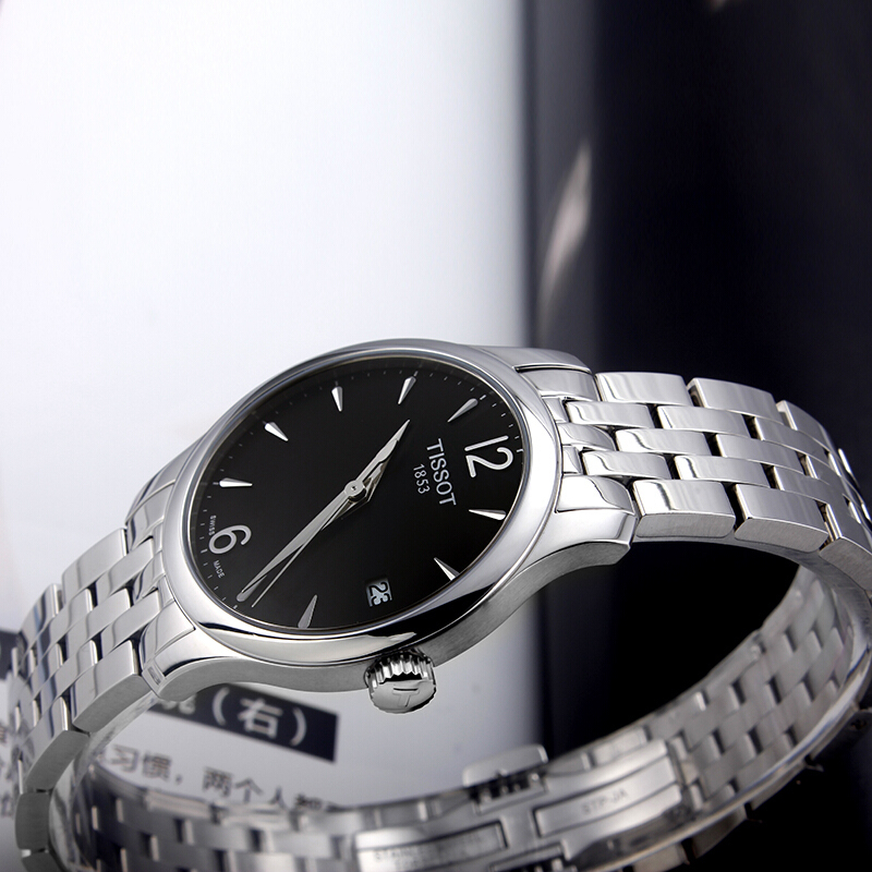 天梭(TISSOT) 瑞士手表 俊雅系列钢带石英女表 T063.210.11.057.00