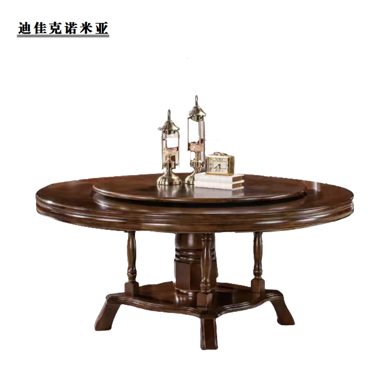 迪佳克诺米亚 餐桌 实木圆餐桌 SMZJ-0034Z 张高清大图