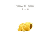 周大福 奶龙系列呼呼大睡足金黄金转运珠女男情侣配绳宝宝周岁 EOR1220