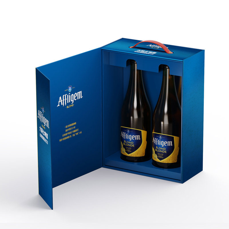 喜力旗下 喜力啤酒 AFFLIGEM(六骑士)15.1° 棕瓶 750ml*2瓶礼盒装高清大图