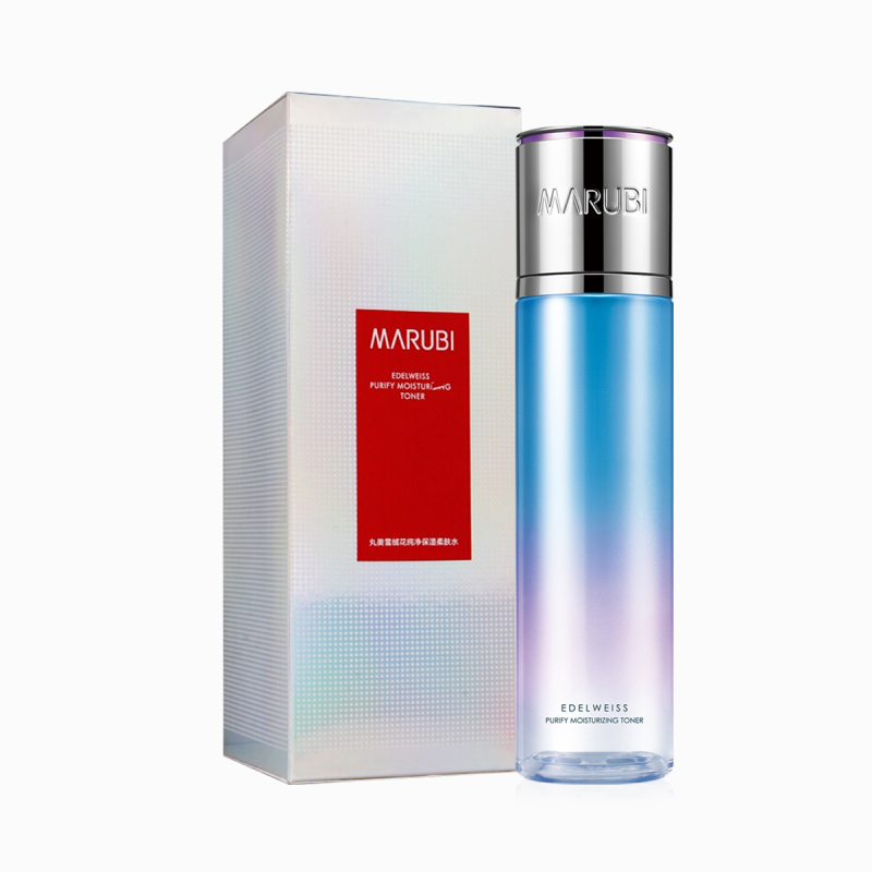 丸美(MARUBI)雪绒花纯净保湿套装洁面120g+水190ml+乳145g+菁华露80ml护肤礼盒
