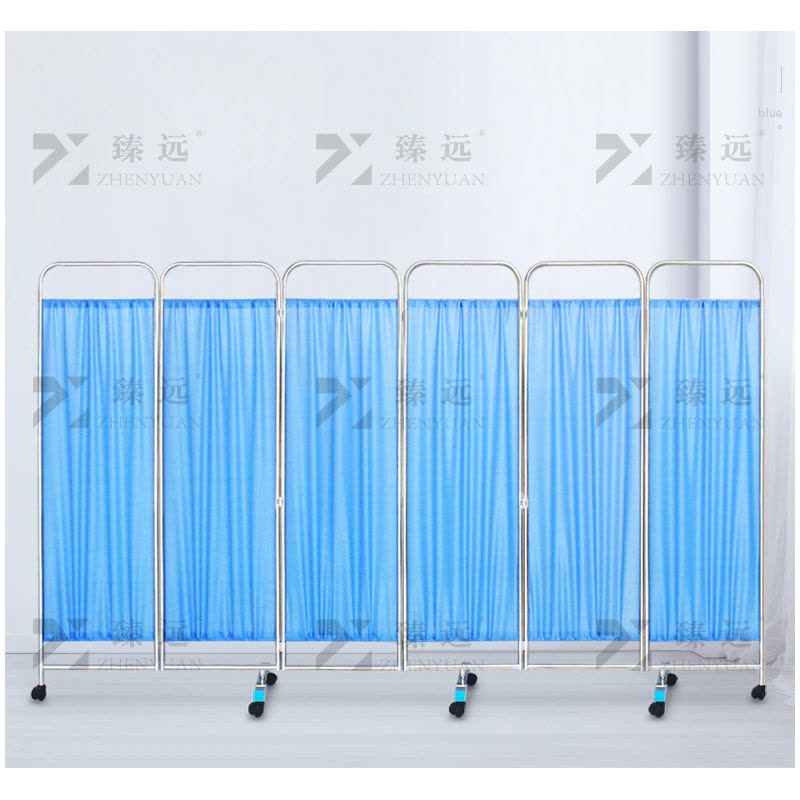 臻远 ZY-PF04 医用屏风隔断移动折叠折屏带轮客厅美容院遮挡布艺折屏 常规款六折图片