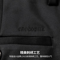 鳄鱼恤CROCODILE 男士垂顺抗皱显瘦直筒商务休闲长裤