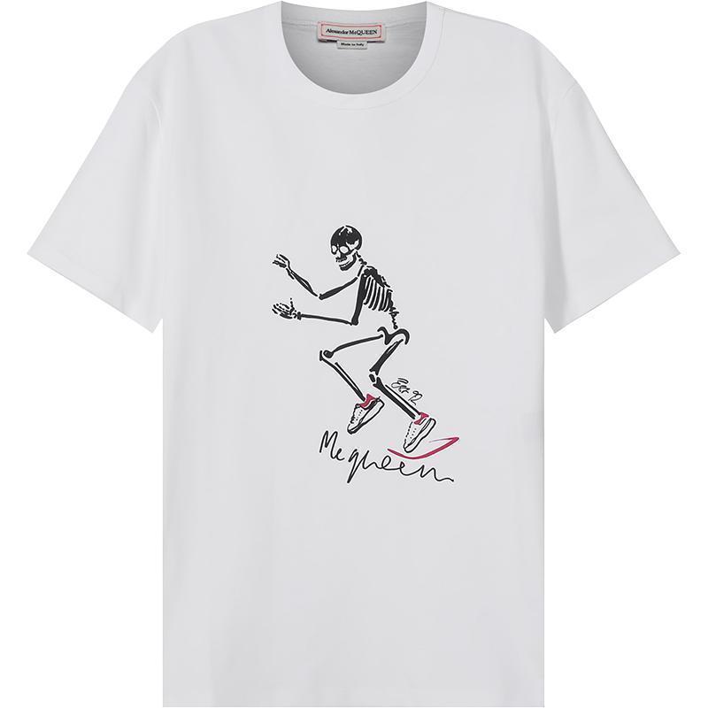 亚历山大麦昆alexandermcqueen男士棉质圆领短袖t恤682531qsz63