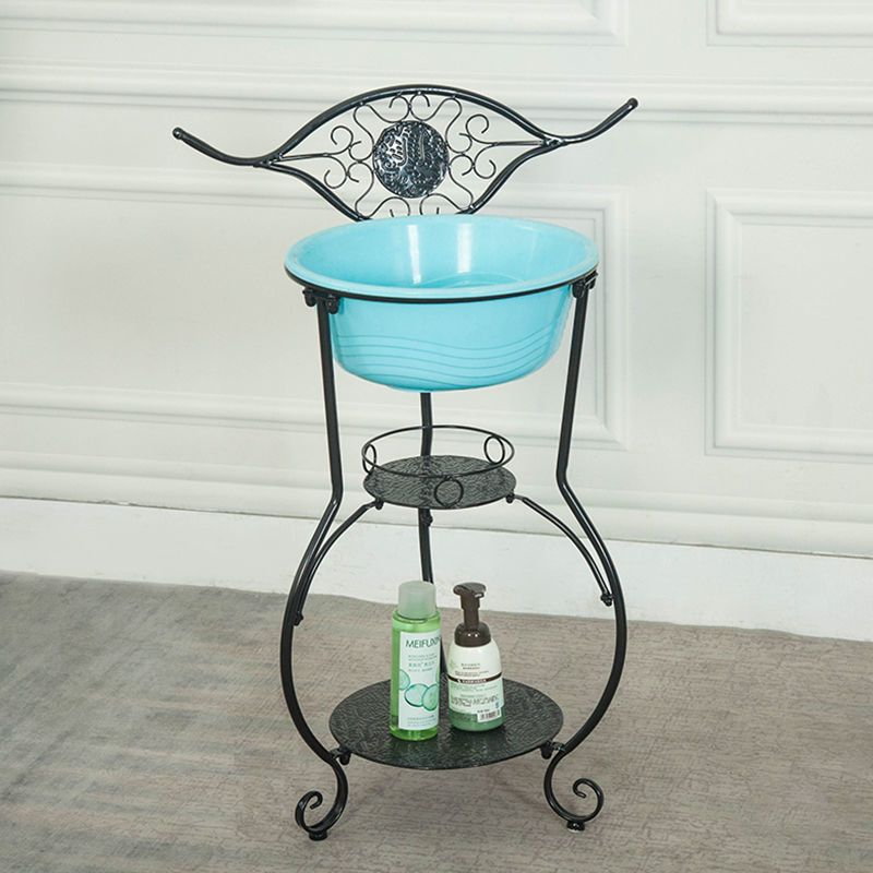 铁艺浴室架铁艺脸盆架洗脸架面盆架子毛巾架落地浴室卫浴摆件