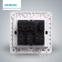 【官方正品】西门子(SIEMENS)开关插座面板86型其他远景系列雅白三开双控荧光开关