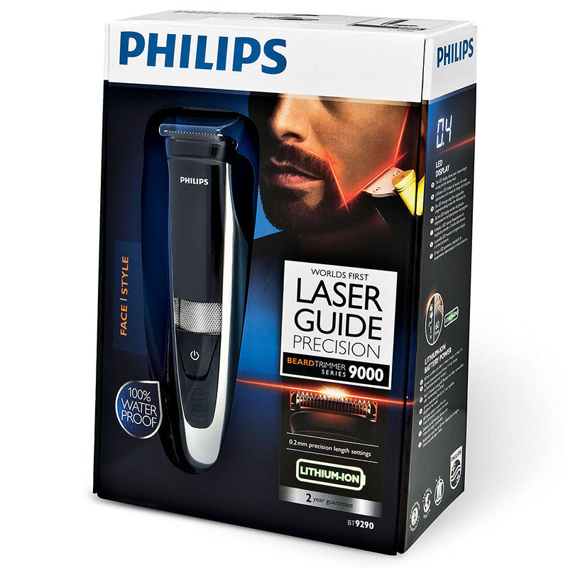 飞利浦（PHILIPS）胡须造型器BT9290/32 激光引导系统，双面修剪器 剃胡刀 单刀头 全身水洗 充电式