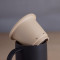 万仟堂(EDENUS) 望·办公杯 茶具茶杯 陶瓷水杯 简约办公杯带盖创意茶杯大容量马克杯带滤网男士水杯 黑铁釉