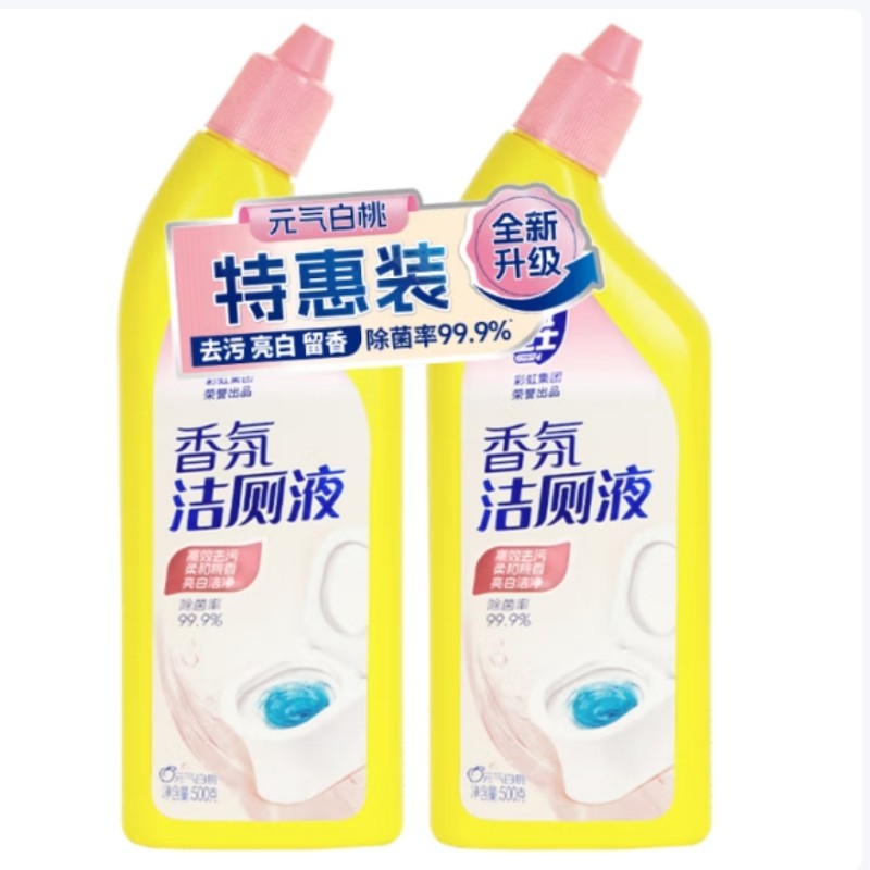 彩虹(RAINBOW)卫士香氛洁厕液元气白桃味(四瓶装)R6508-2