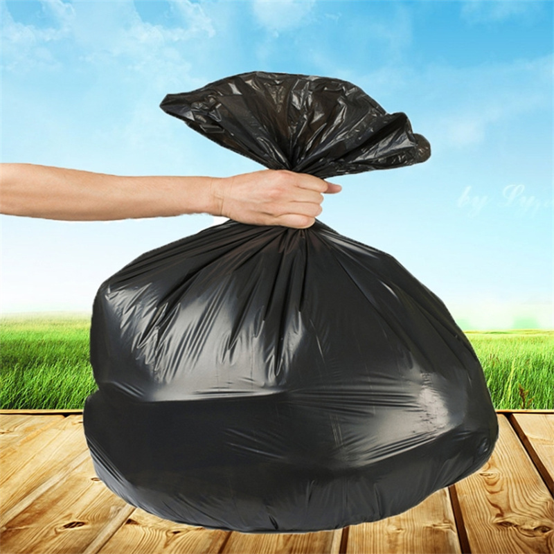 鸣固 大号黑色垃圾袋 物业酒店环卫垃圾桶垃圾袋100*120cm 2.6丝 普通款 100个高清大图