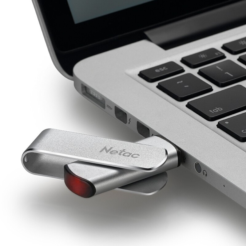 朗科(Netac)U388 USB3.0金属U盘128GB 银色 便携防丢 移动固态硬盘般传输体验