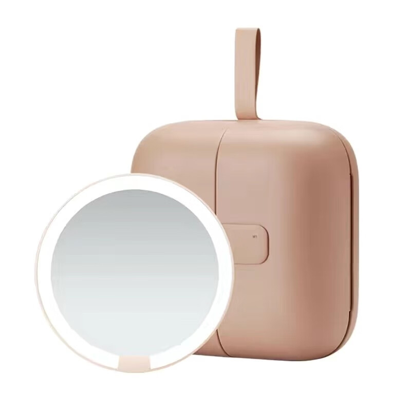 觅光包包化妆镜带灯Led随身便携可折叠梳妆镜子AML115J/K(颜色随机)高清大图