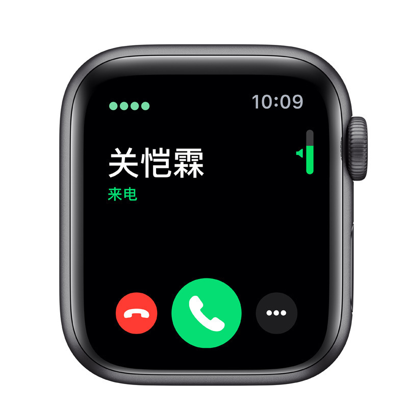 Apple Watch Series5 智能手表 GPS 44毫米 深空灰色铝金属表壳搭配黑色运动型表带