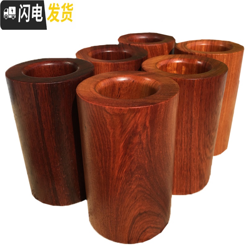 三维工匠缅甸花梨红木 笔筒大果紫檀整木挖空笔插 客厅书桌摆件高清大图