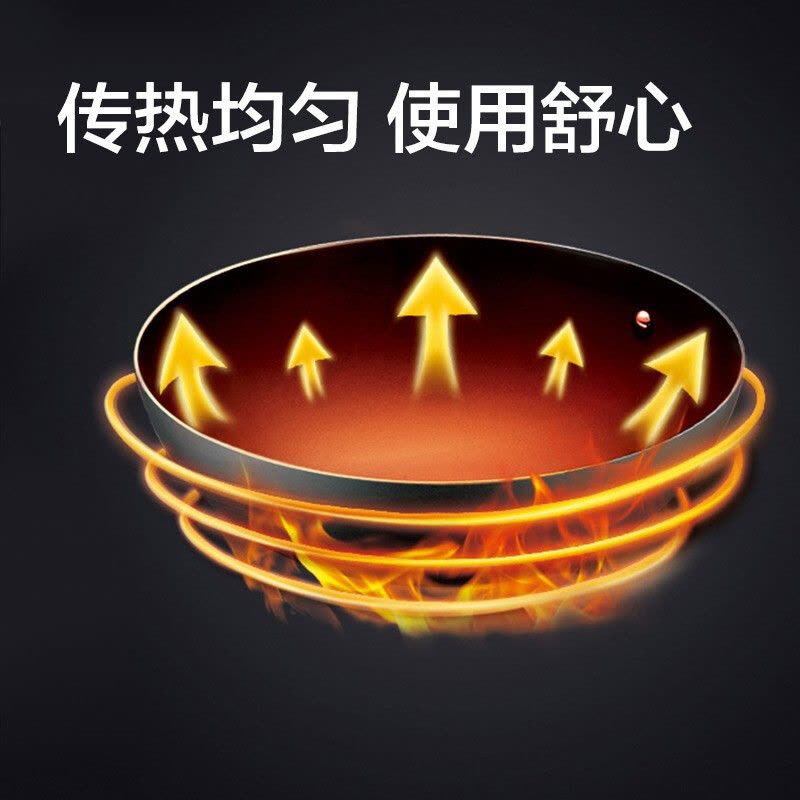 苏泊尔(SUPOR)炒锅 不锈芯铁Ⅱ代家用老式铁锅炒菜锅铁锅燃气明火适用少油烟炒菜锅 钢玻盖 30cm CC30AC2图片