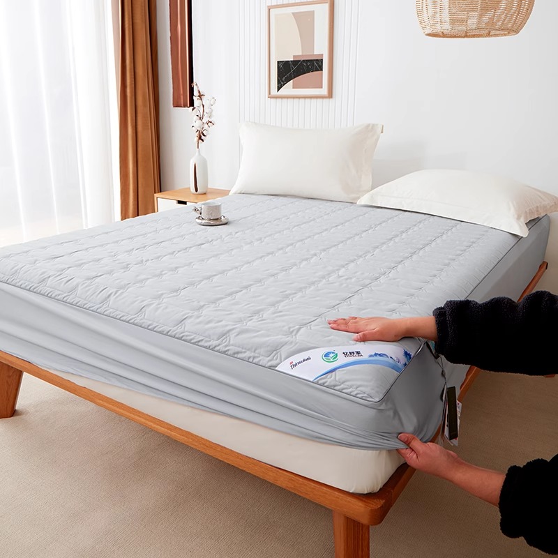 忆舒家3M新雪丽防水防螨抗菌A类纯棉家用床垫床笠夹棉免洗被褥子床褥 床笠款 1.8m床