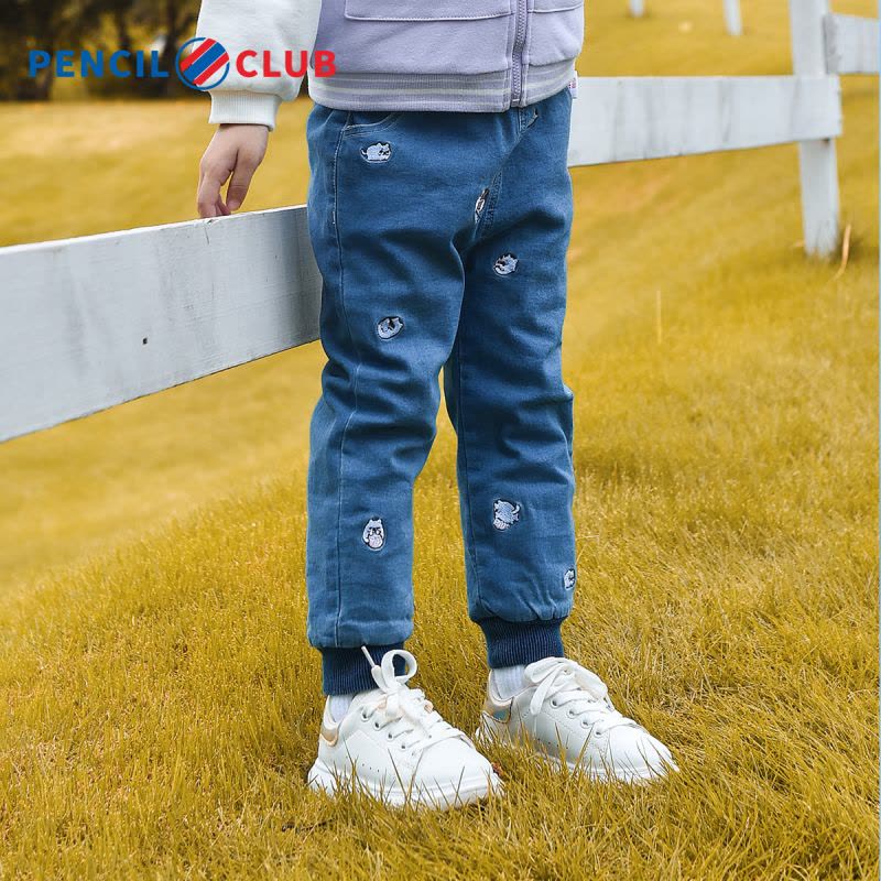 [福利]铅笔俱乐部童装女小童长裤冬装儿童牛仔棉裤宝宝保暖裤子图片