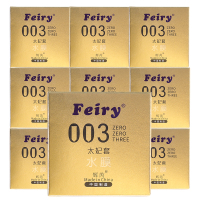 辉芮(Feiry) 太妃003超薄水膜避孕套3只装10盒组合装 加倍水性透明质酸润滑套套 计生用品 玻尿酸安全套套