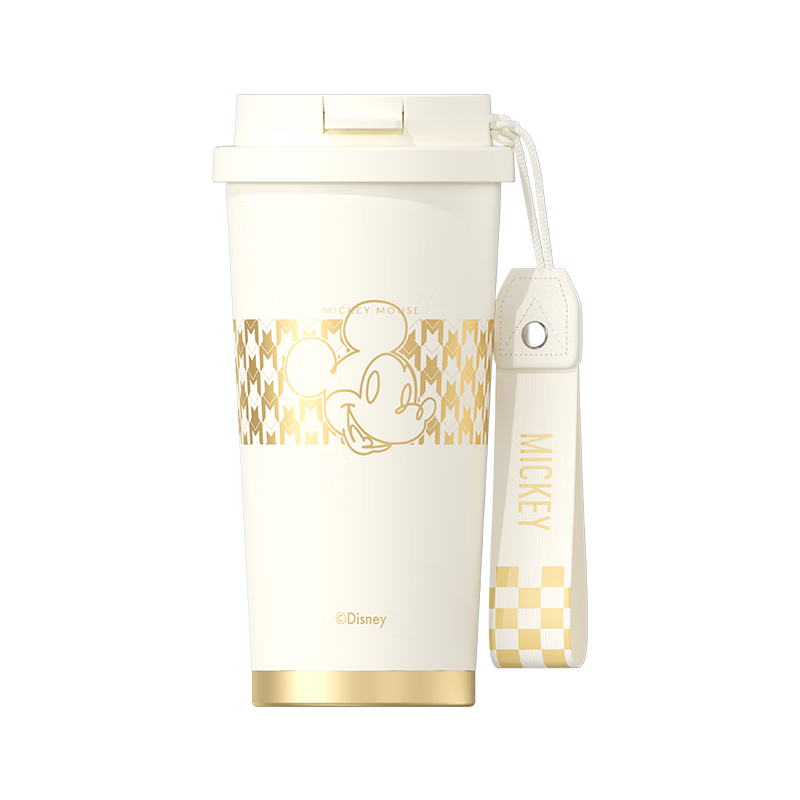 格沵 米奇系列闪耀咖啡杯GE-DS22AW-K12 白奢金 500ml高清大图