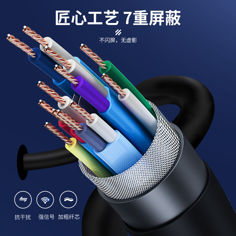 锌合金款[耐看更耐用] 1.5米|线2.0版4k数据线3d电脑显示器音频连接线ps4投影仪信号5机顶盒10延长15视频线