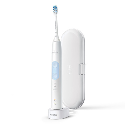 飞利浦(PHILIPS)健康护龈型电动牙刷 充电式声波震动 浅蓝色 HX6859/12