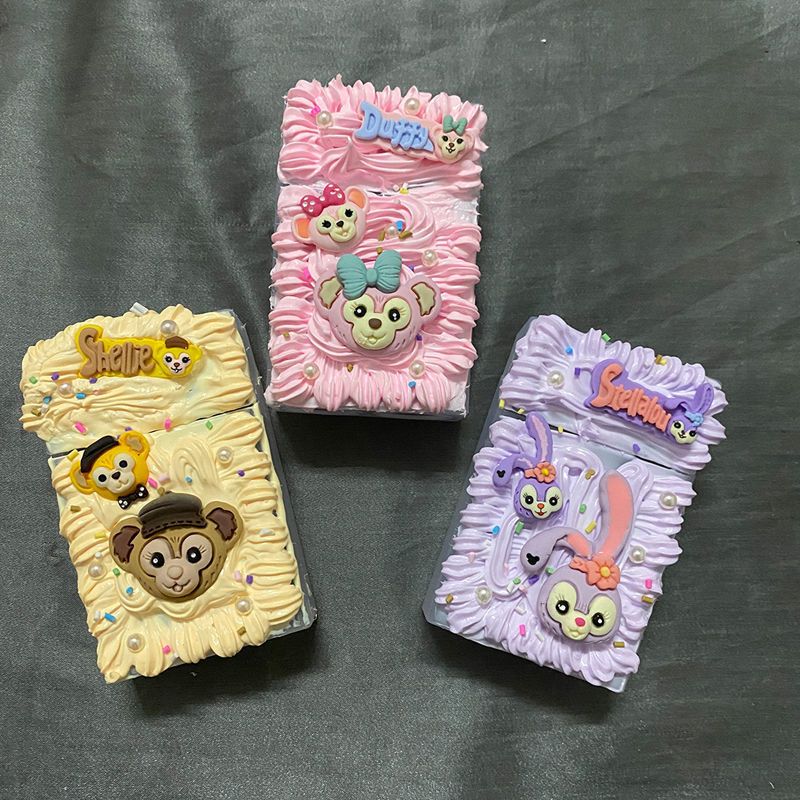 常规烟盒情侣女熊烟套盒diy烟壳手工烟包烟盒圣诞节送男友奶油胶材料