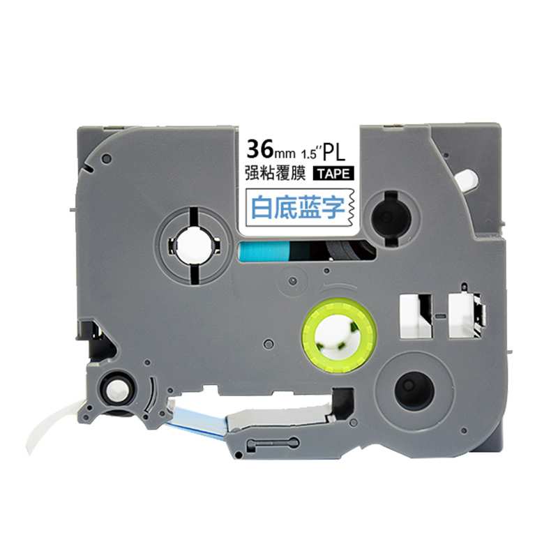 艾洁 标签带36mm白底蓝字PL-263 适用兄弟PT-1010;1100CH;1280;TZe-263标签机色带