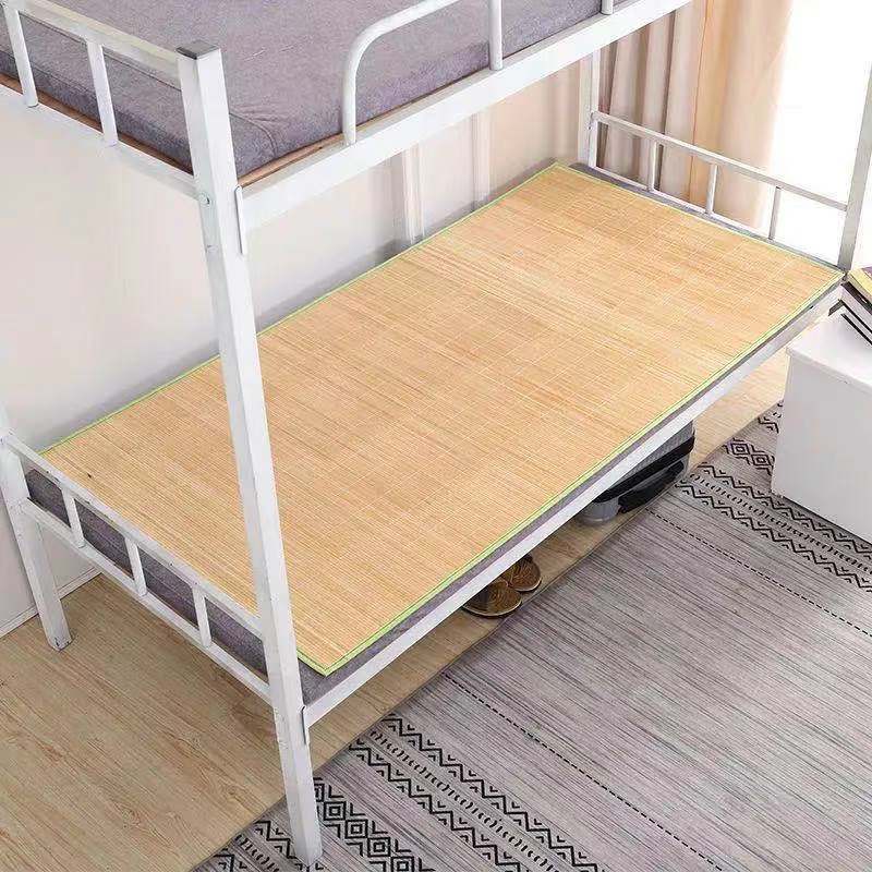 家用竹席1.8米学生宿舍席子0.9米床竹凉席沙发家用学生席加厚 传统中青 宽1.6米*长2米