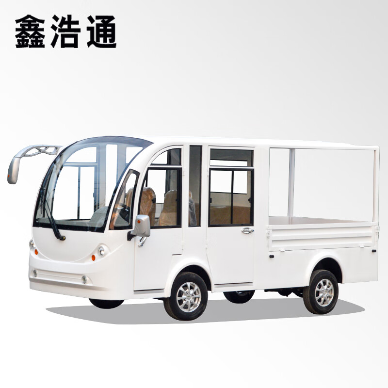 鑫浩通 电动货车四轮观光车巡逻车纠察车带斗皮卡4-5座拉货转运载货车加强版高清大图