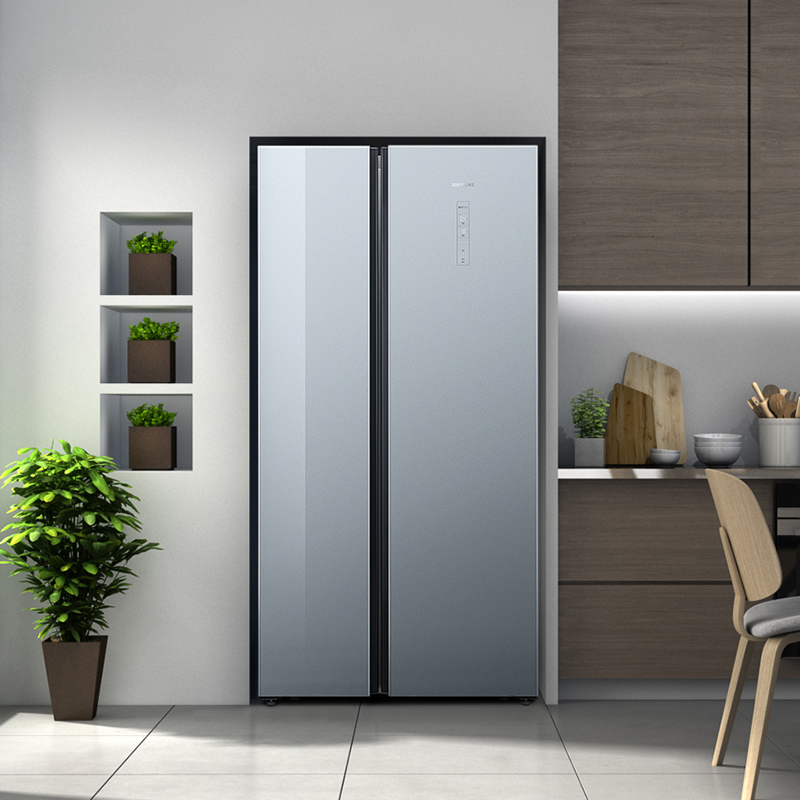 502升变频官方旗舰双开门风冷无霜纤薄易嵌款玻璃面板冰箱ka50se43ti