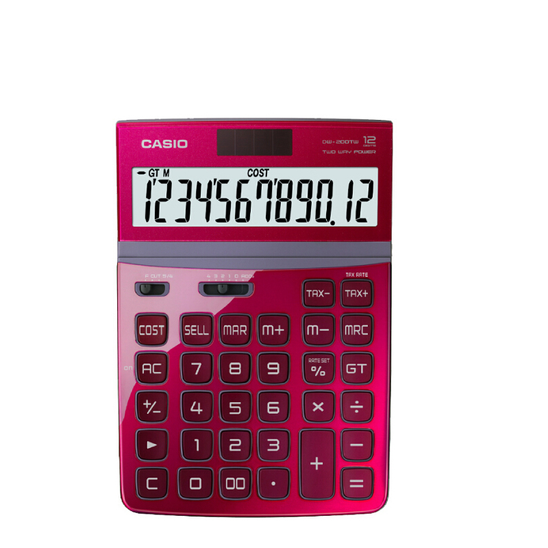 卡西欧(casio)办公文具dw-200tw-rd 红色报价_参数_图片_视频_怎么样