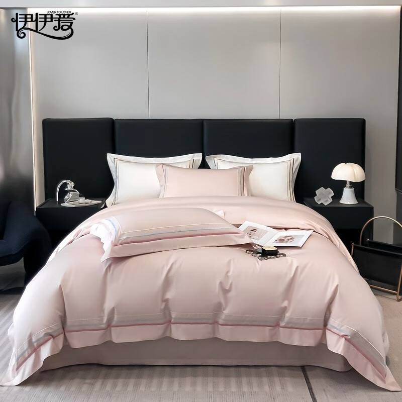 伊伊爱 TJ0HJC2301995L /200*230cm 凯悦100支四件套 (计价单位:套) 雅灰粉