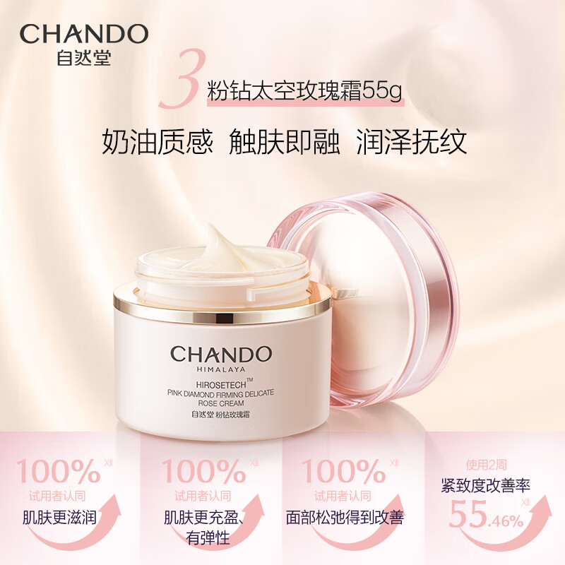 自然堂粉钻紧致水霜两件套110ml+55g高清大图