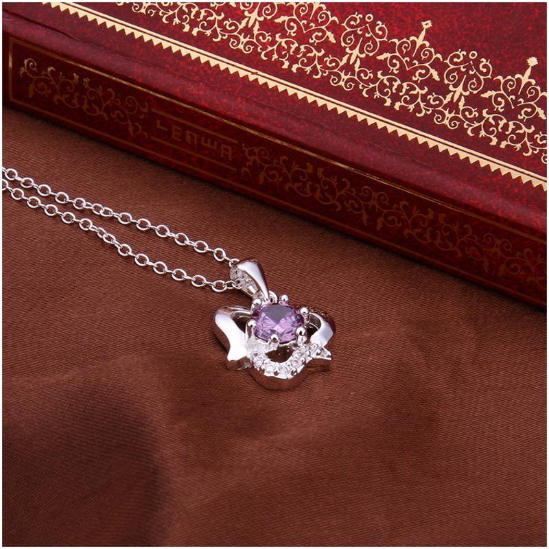 N517 Women Silver Necklace 镀925纯银女项链日韩版锁骨链潮人送女朋友七夕情人节礼物