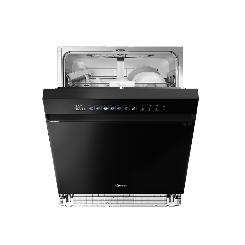 美的(Midea)14套家用嵌入式全自动洗碗机S55变频热风烘干Ag+抑菌四星级消毒除菌智能WIFI