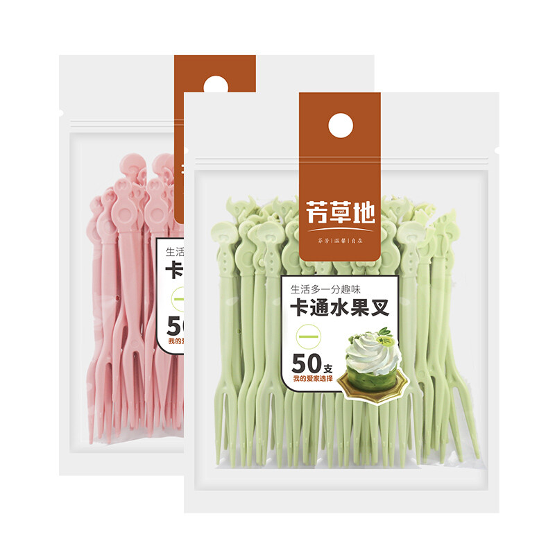 芳草地 卡通水果叉3G3191*2(新货号:3G6107) 50支*2袋