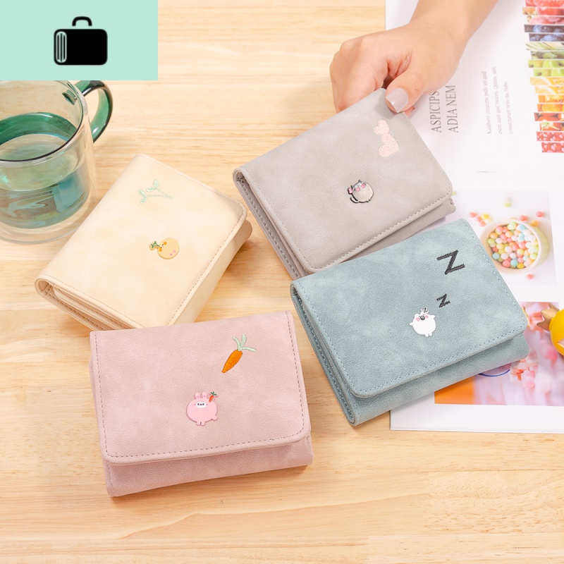 钱包女长款2020新款韩版潮可爱时尚简约小清新学生折叠个性钱夹NEW LAKE高清大图