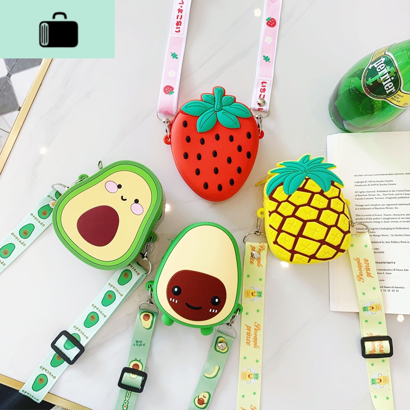 2020流行小众包包牛油果可爱斜挎背包硅胶卡通零钱包少女心造型包NEW LAKE高清大图