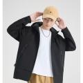 厂家直销春秋新款时尚休闲运动情侣冲锋衣男女款户外潮牌单衣夹克 L 男士款---黑色