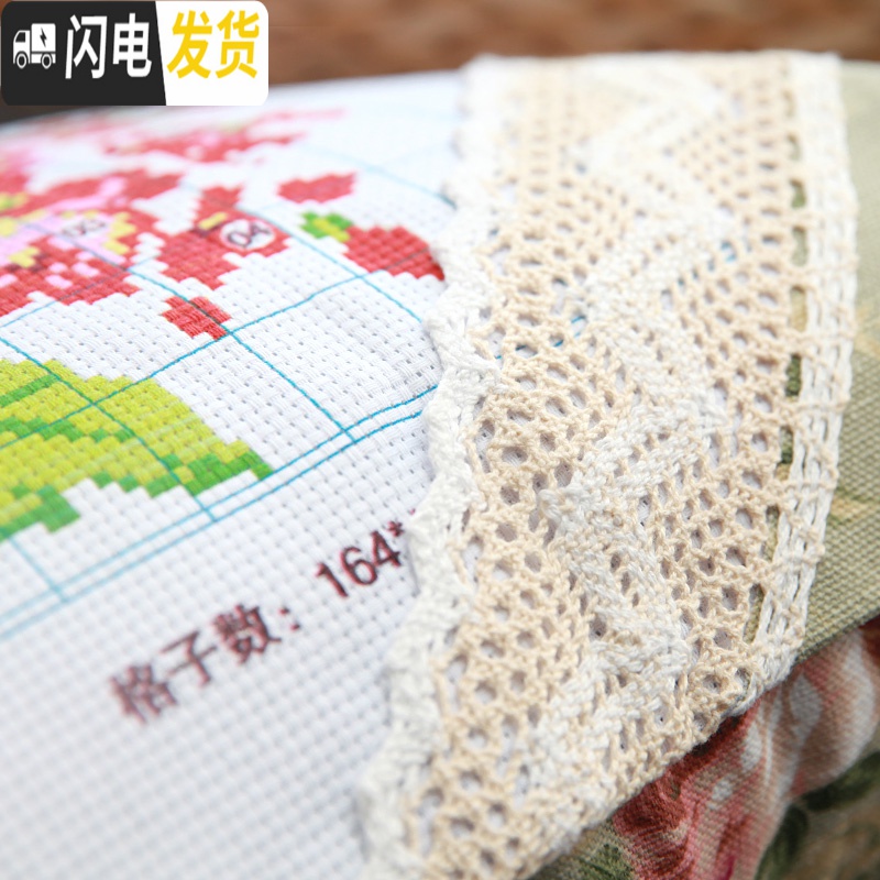 三维工匠新款十字绣抱枕情侣婚礼客厅车枕3d5d精准钻石印画印花靠垫套 玫瑰之恋{精准印花}高清大图