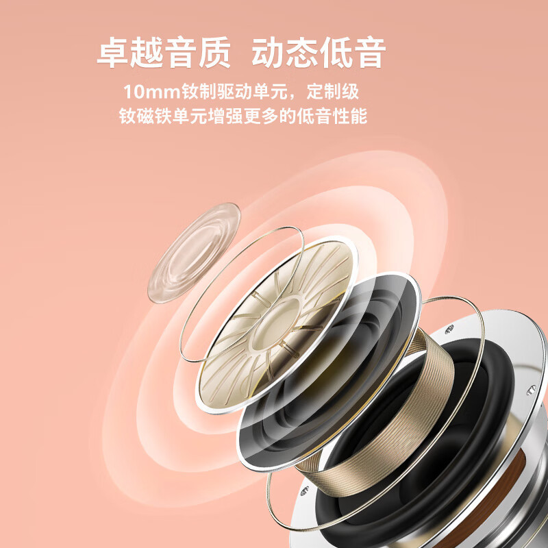 飞利浦(PHILIPS)TAT1209 豆式入耳耳机真无线蓝牙耳机粉色高清大图