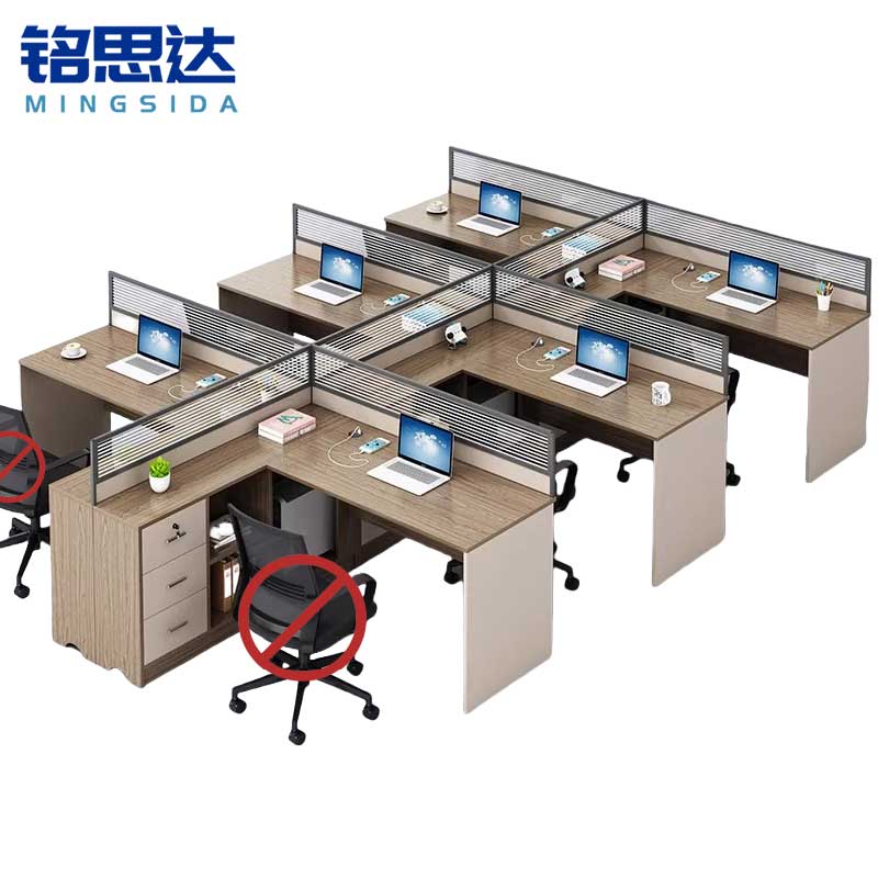 铭思达屏风工位六人位张高清大图