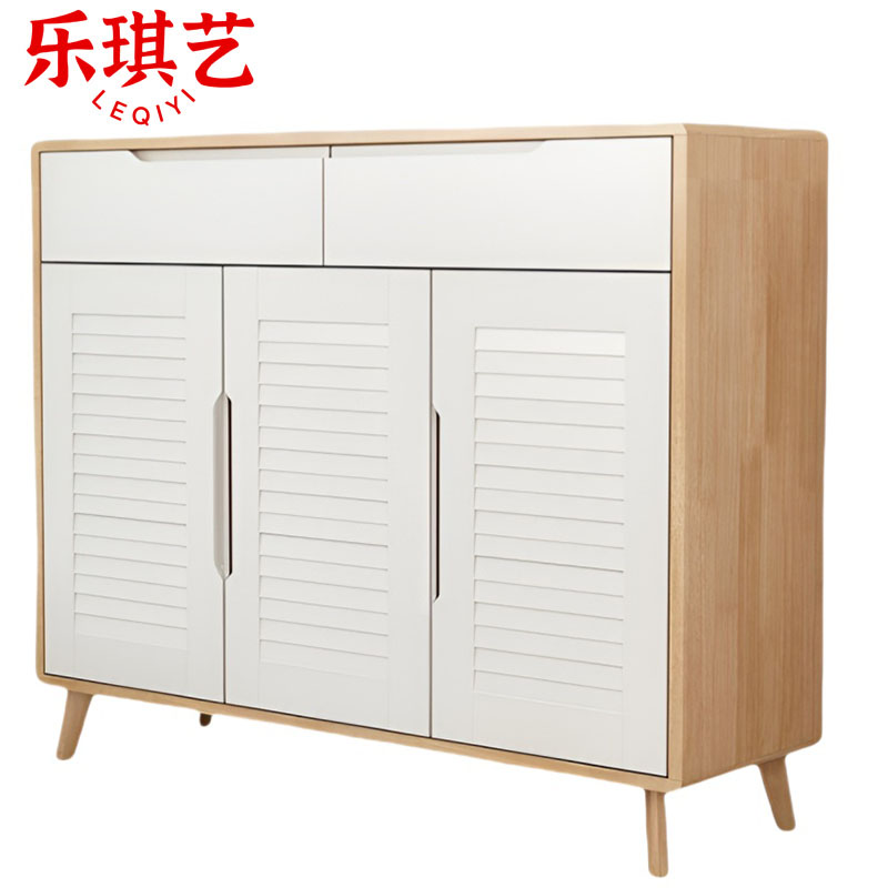 乐琪艺 实木鞋柜 120cm 个高清大图