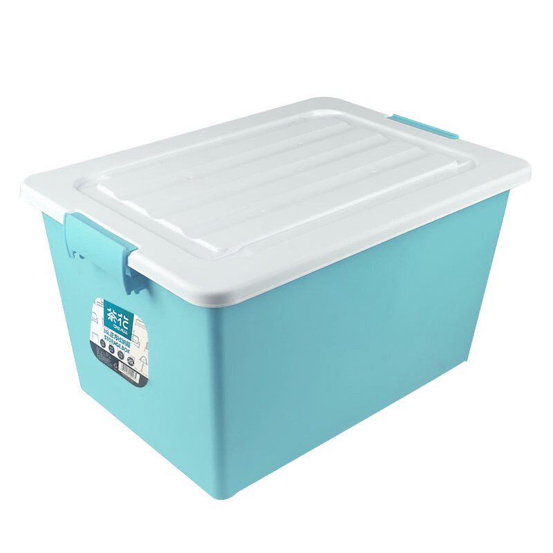 茶花28011T 49.5*35.3*30.6cm 35L 正方带盖收纳箱储物箱高清大图