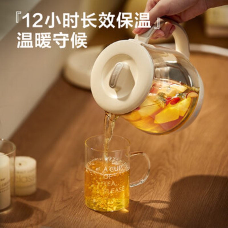 小熊(Bear)迷你养生壶养生杯煮茶器 办公室恒温烧水壶电热水壶 煮茶壶小型花茶壶0.8升 YSH-D08L1-P01高清大图