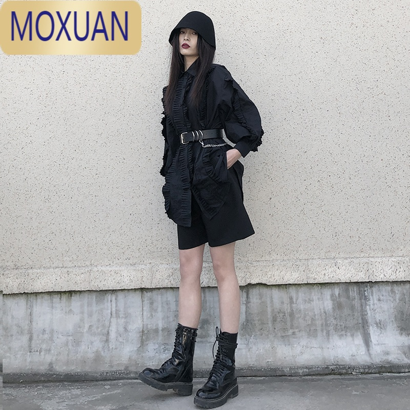 MOXUAN山本风暗黑系配饰朋克风金属链条腰带连衣裙西装ins女潮蹦迪皮带
