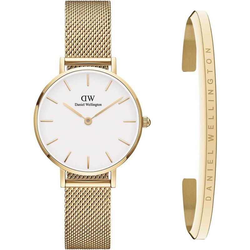 丹尼尔惠灵顿(Daniel Wellington)女士机械表简约圆形28毫米黄金表带时尚优雅腕表高清大图